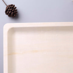 12-Pack Birchwood 8"x10" Rectangle Dinner Plates - Natural Eco Friendly Wooden Disposable Plates for Farmhouse-Style Events, Parties & Gatherings