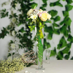12-Pack Glass Trumpet Vases Clear - Durable Design for Upscale Event Displays 20"