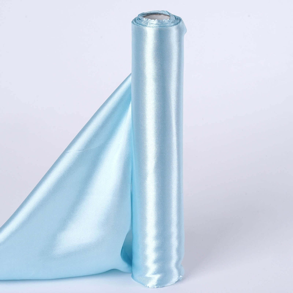 12"x10 Yards Light Blue Satin Fabric Bolt, DIY Craft Wholesale Fabric