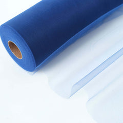 12"x100 Yards Royal Blue Tulle Fabric Bolt, Sheer Fabric Spool Roll For Crafts