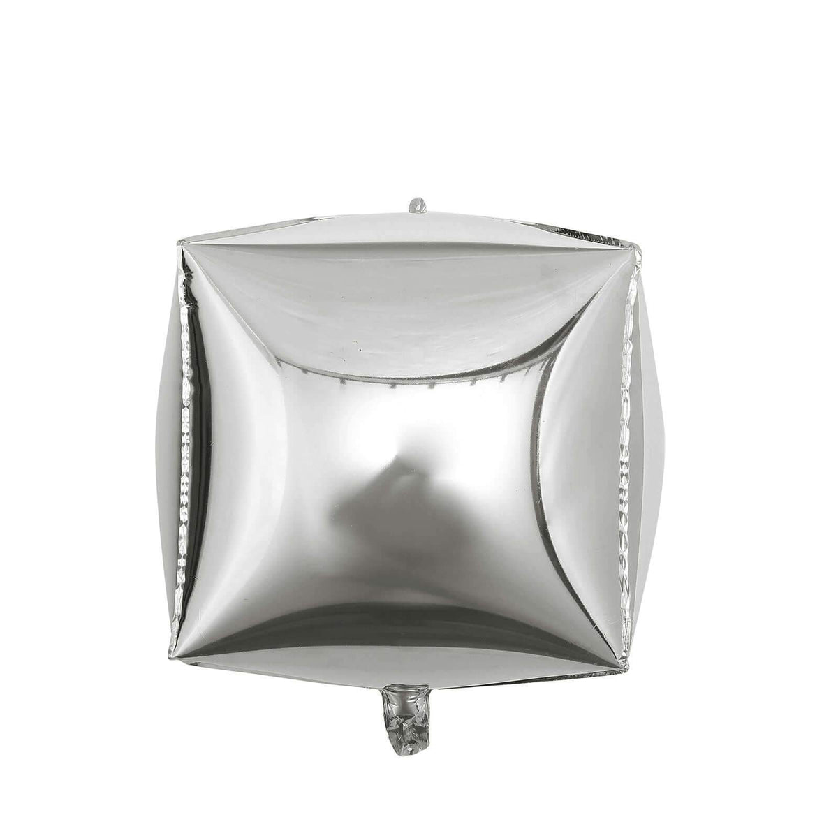 14" 4D Silver Cube Shaped Mylar Foil Helium Air Balloons