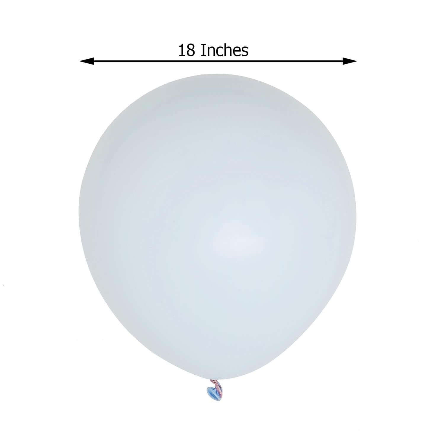 10 Pack 18" Matte Pastel Ice Blue Helium or Air Latex Party Balloons