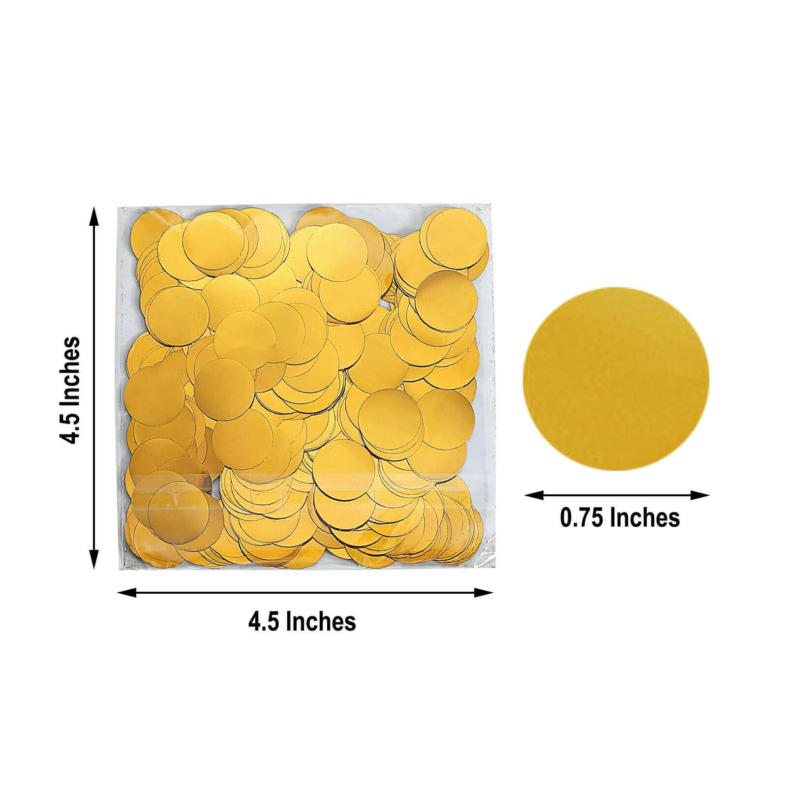 Metallic Round Party Confetti 18G Bag Gold Foil, Balloon Table Confetti Glitter Dots for Festive Weddings Baby Bridal Showers & Events
