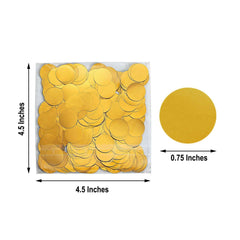 Metallic Round Party Confetti 18G Bag Gold Foil, Balloon Table Confetti Glitter Dots for Festive Weddings Baby Bridal Showers & Events