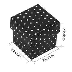 100 Pack 2" Chocolate White Polka Dot Party Favor Candy Gift Boxes