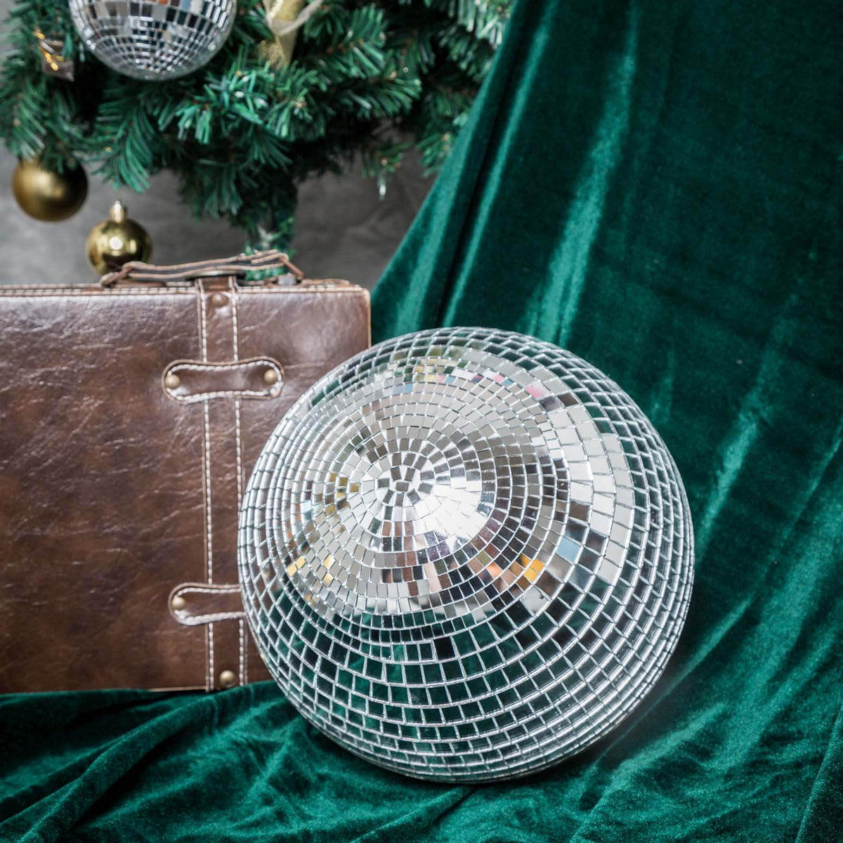 2 Pack 10" Silver Foam Disco Mirror Ball With Hanging Swivel Ring, Holiday Party Decor