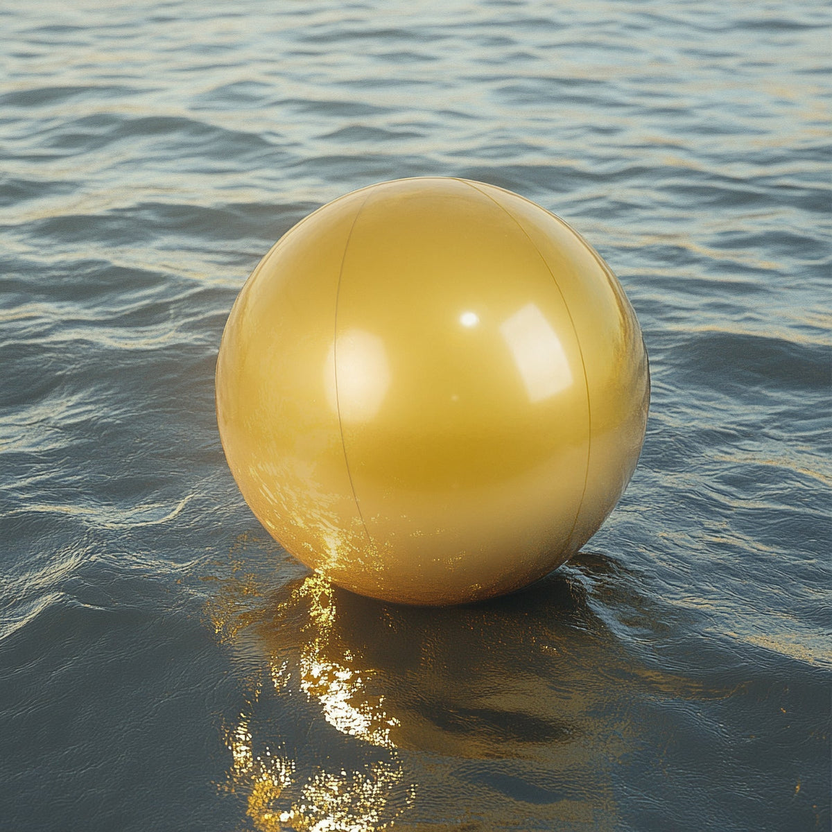 2 Pack 16" Inflatable Gold Decorative Balls - Round Vinyl Pool and Party Balls, Lightweight & Fun