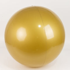 2 Pack 24" Inflatable Gold Decorative Balls - Round Vinyl Pool and Party Balls, Lightweight & Fun