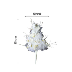 20" Cream Artificial Lily and Tulip Wedding Bridal Bouquet Flowers