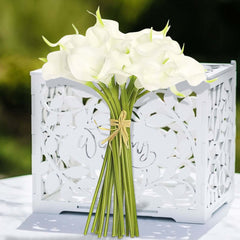 20 Stems 14" White Artificial Poly Foam Calla Lily Flowers