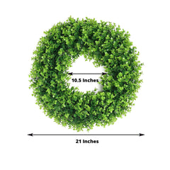 2 Pack 21" Green Artificial Lifelike Eucalyptus Leaf Spring Wreaths