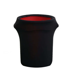 24-40 Gallons Black Stretch Spandex Round Trash Bin Container Cover