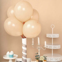 25 Pack 12" Matte Pastel Peach Helium or Air Latex Party Balloons