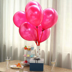 25 Pack 12" Shiny Pearl Wine Latex Helium, Air or Water Balloons