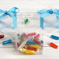 25 Pack 4"x4"x2" Clear Cake Cupcake Party Favor Gift Boxes, DIY