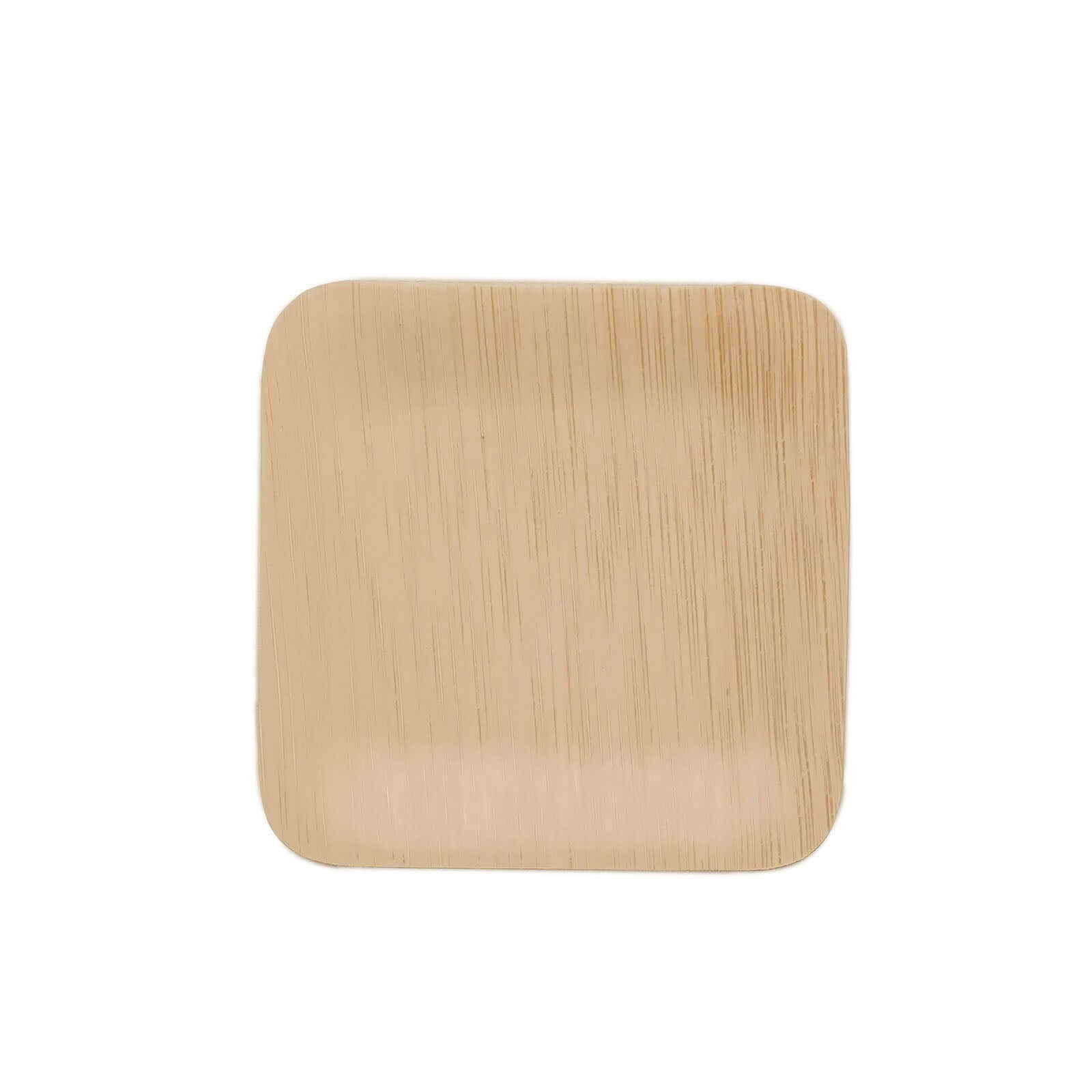 25-Pack Bamboo 3.5" Square Dessert Plates - Natural Eco Friendly Disposable Dinnerware for Farmhouse-Style Events, Parties & Gatherings