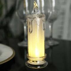 3-Pack LED Flameless Candle Lamp Warm White - Battery Operated Tea Light Candles 7"