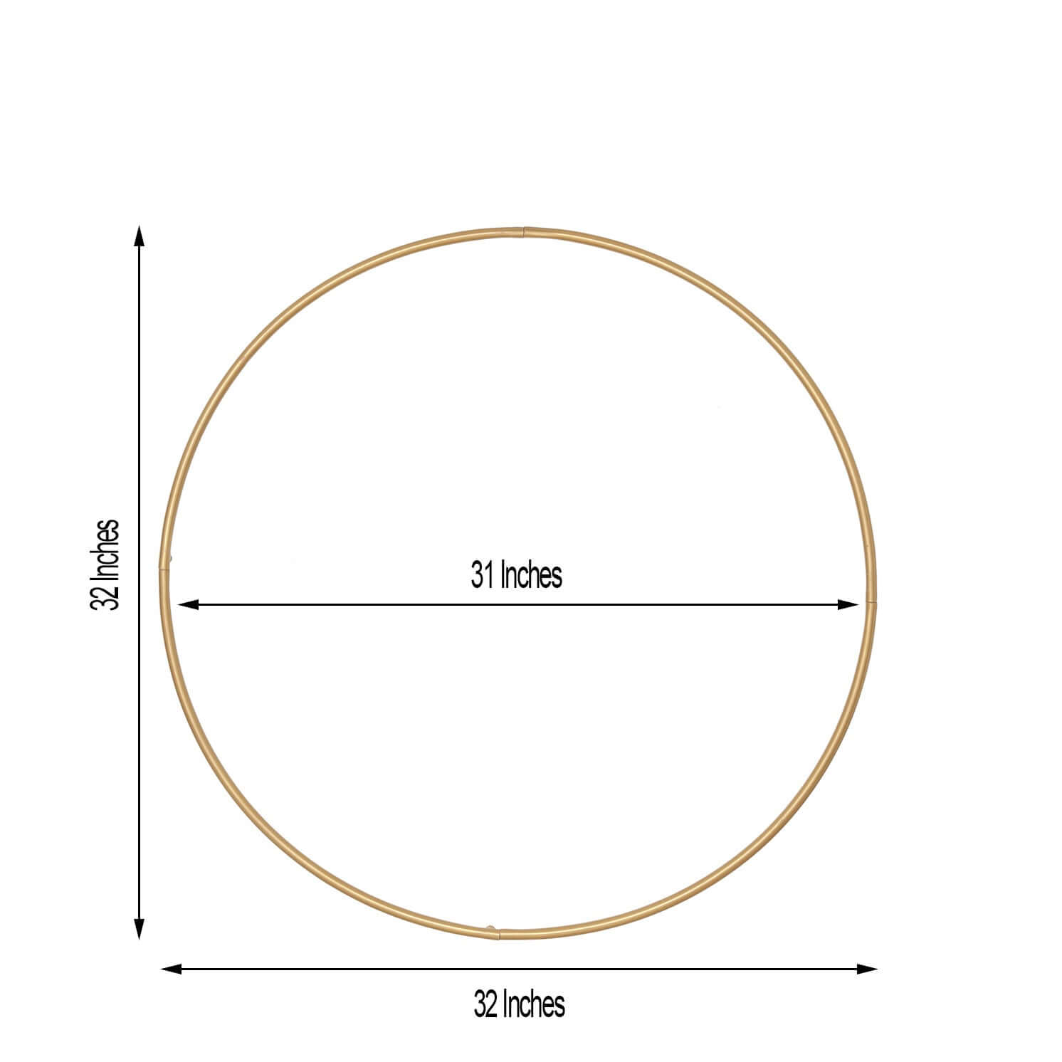 32" Gold Heavy Duty Metal Hoop Wreath, Floral Hoop