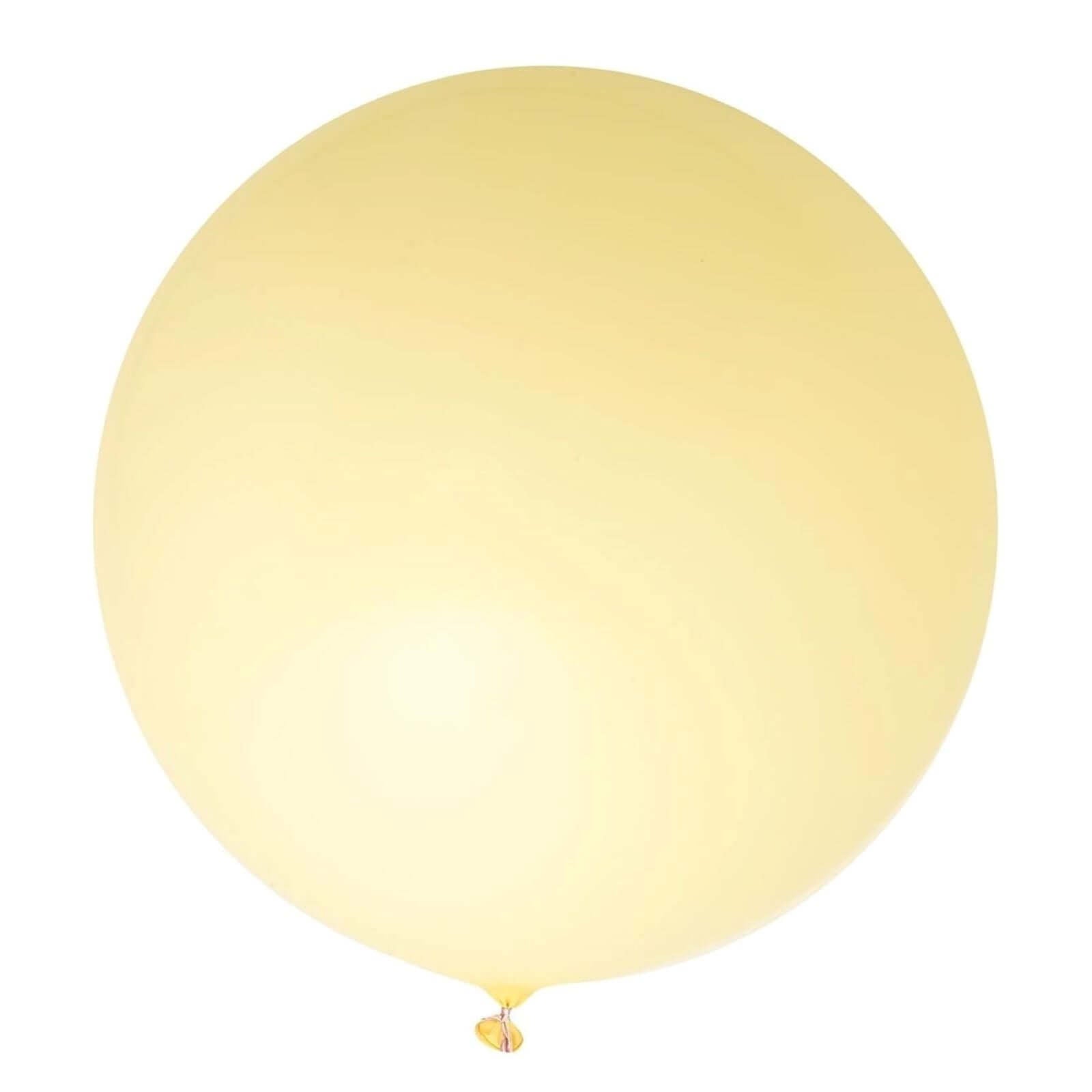 2 Pack 32" Large Balloons Helium or Air Latex Balloons Pastel Yellow