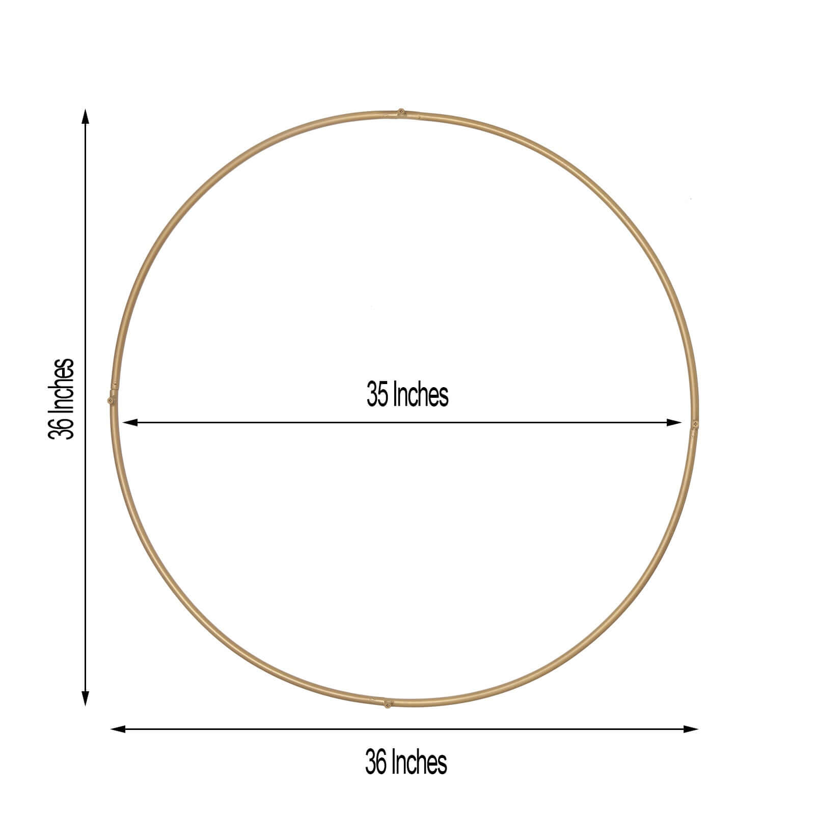 36" Gold Heavy Duty Metal Hoop Wreath, Floral Hoop