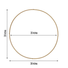 36" Gold Heavy Duty Metal Hoop Wreath, Floral Hoop
