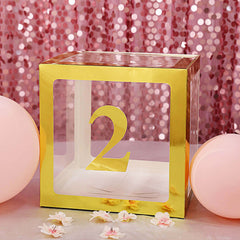 4 Pack 5" Metallic Gold 0-9 Number Stickers Banner, Customizable Stick On Numbers - 2