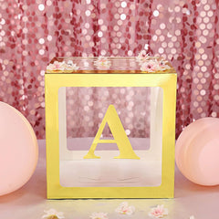 4 Pack 5" Metallic Gold Alphabet Stickers Banner, Customizable Stick on Gold Letters - A
