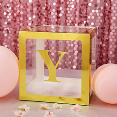 4 Pack 5" Metallic Gold Alphabet Stickers Banner, Customizable Stick on Gold Letters - Y