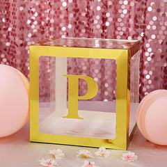 4-Pack Stickers Banner Custom Alphabet "P" Design Gold - Text Stick-On Decorative Letters 5"