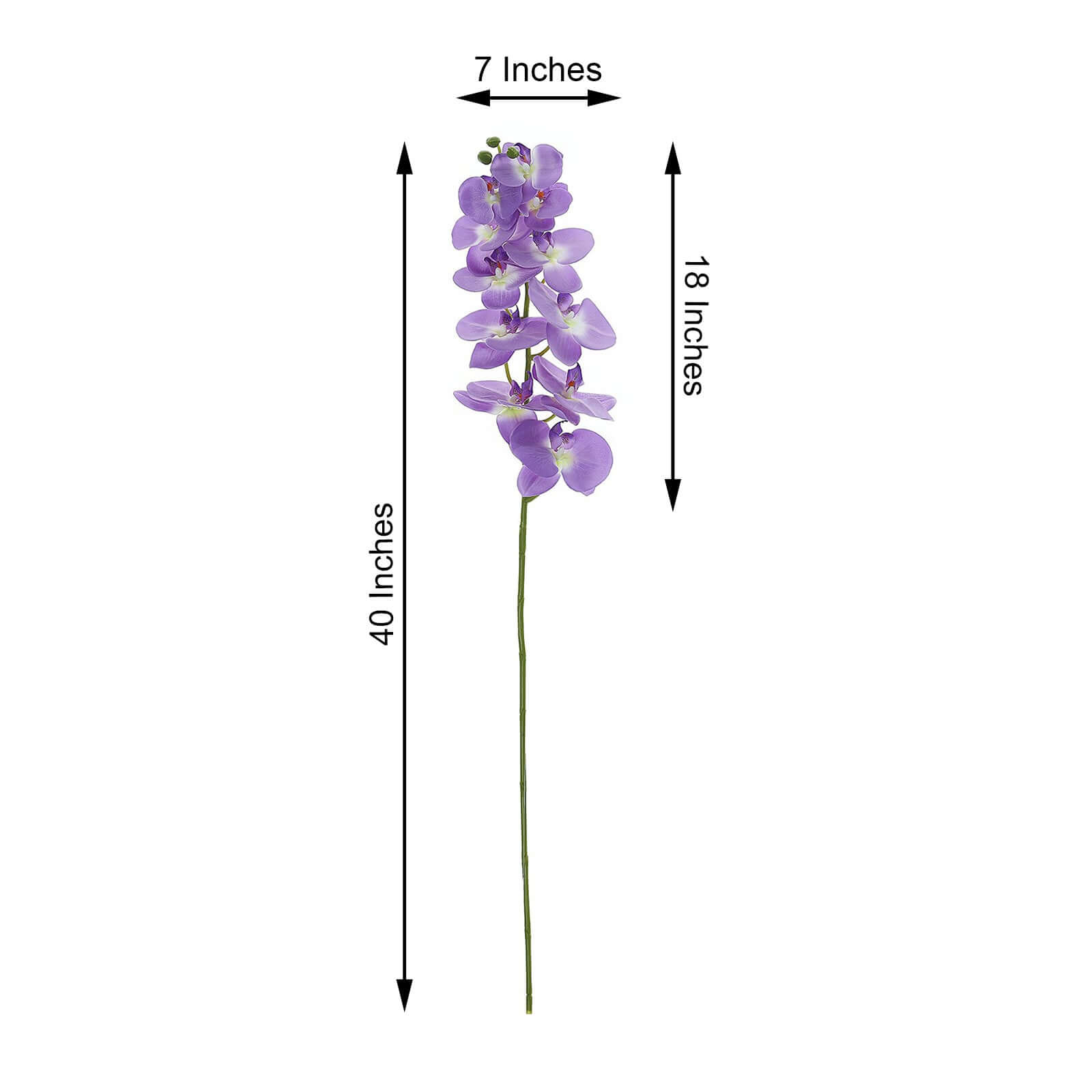 2 Stems 40" Tall Lavender Lilac Artificial Silk Orchid Flower Bouquets