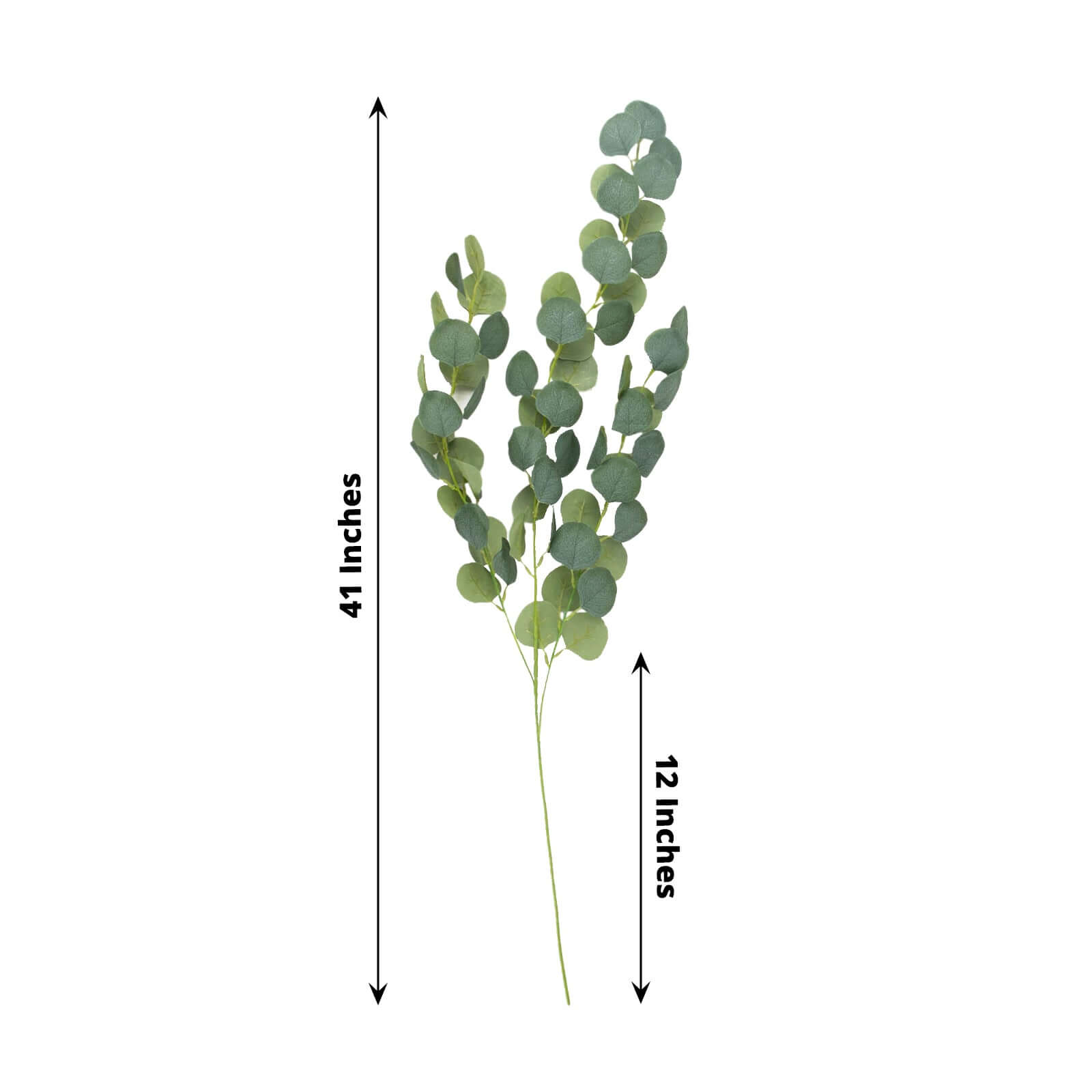 3 Pack 41" Green Real Touch Hanging Silk Silver Dollar Leaf Plant Stems, Artificial Indoor Eucalyptus Sprays