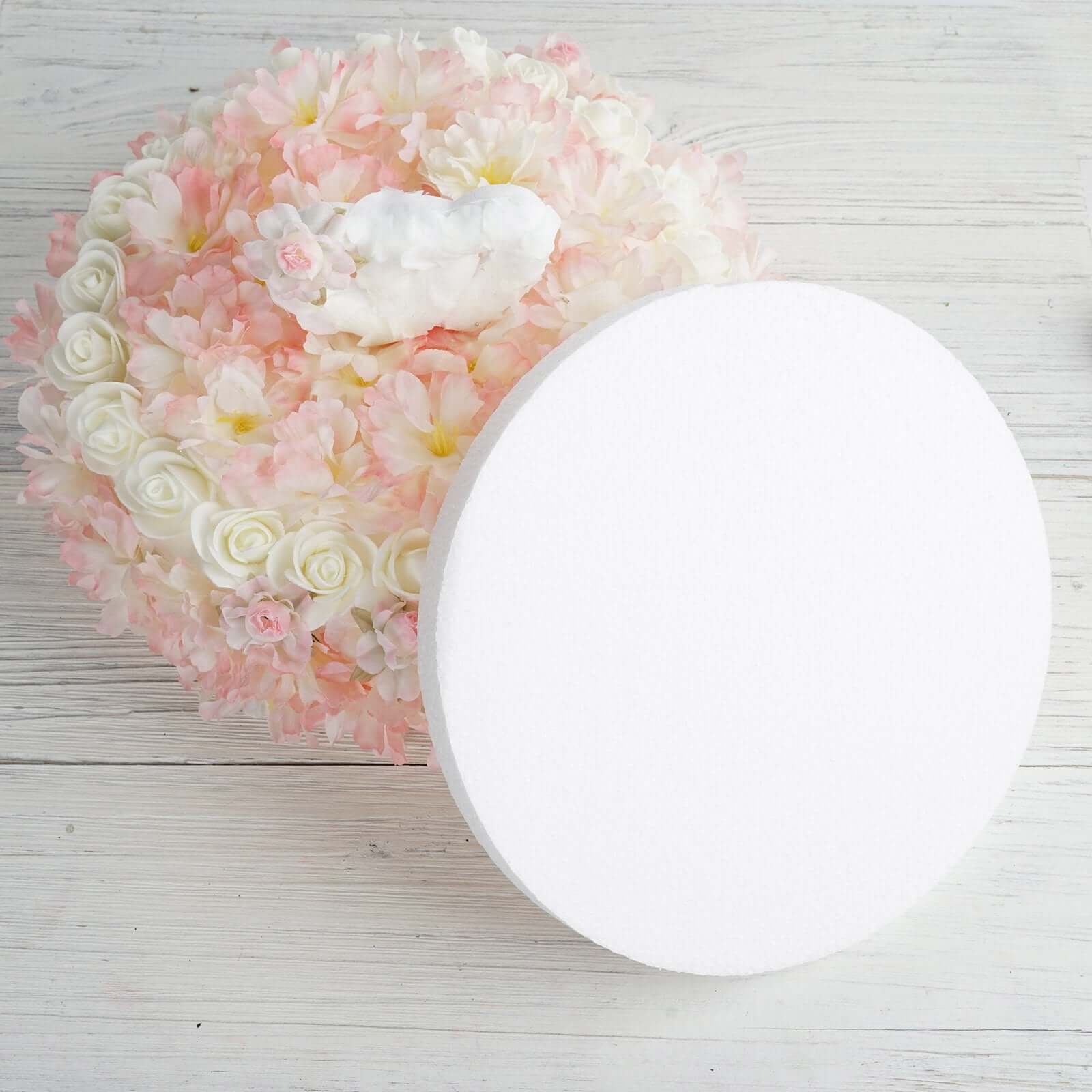 12 Pack 8" White StyroFoam Disc, DIY Polystyrene Foam Craft Supplies