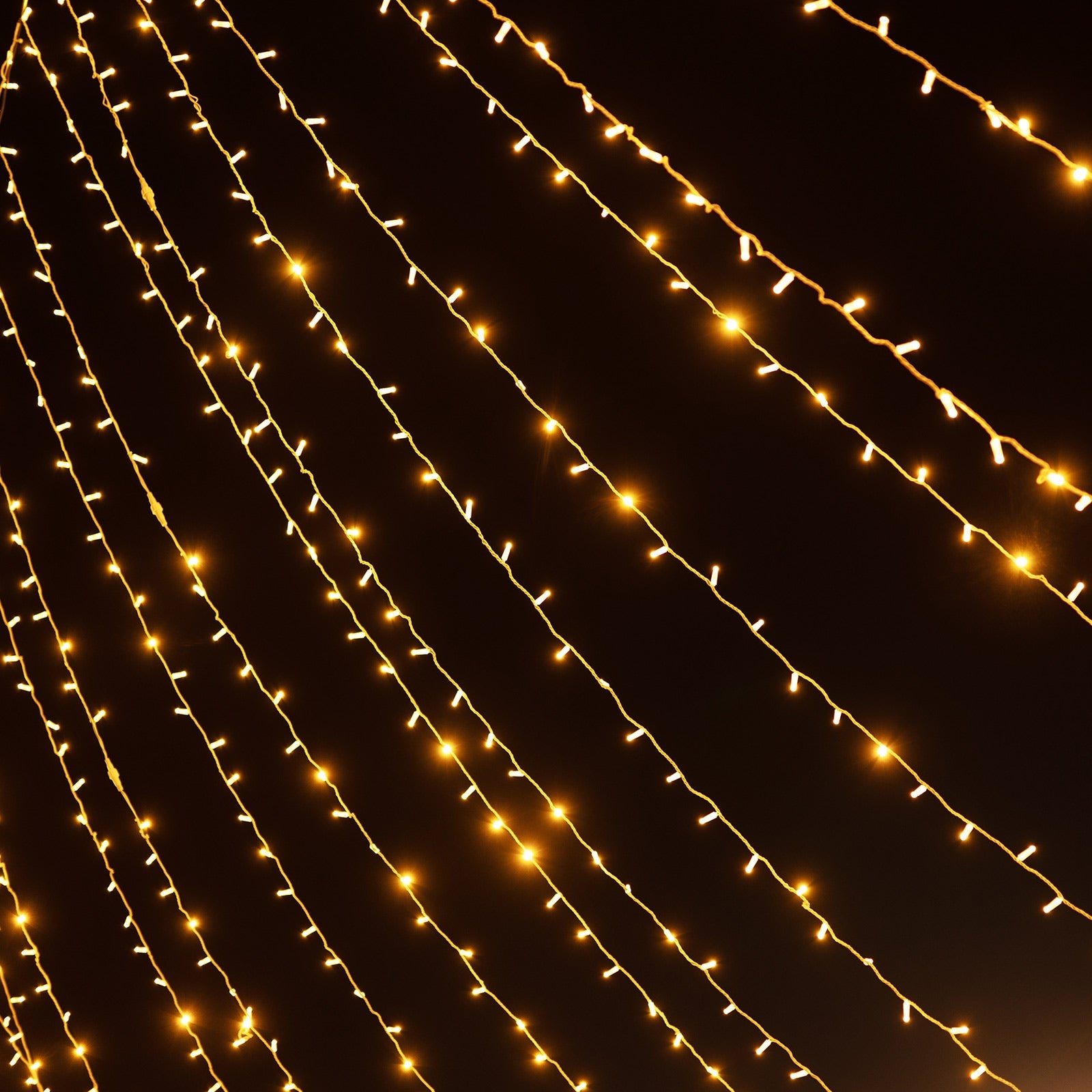 10ftx30ft LED Curtain String Lights, 8 Modes Warm White 900 LED Plug-in Waterproof Fairy Lights for Indoor Outdoor Backdrop