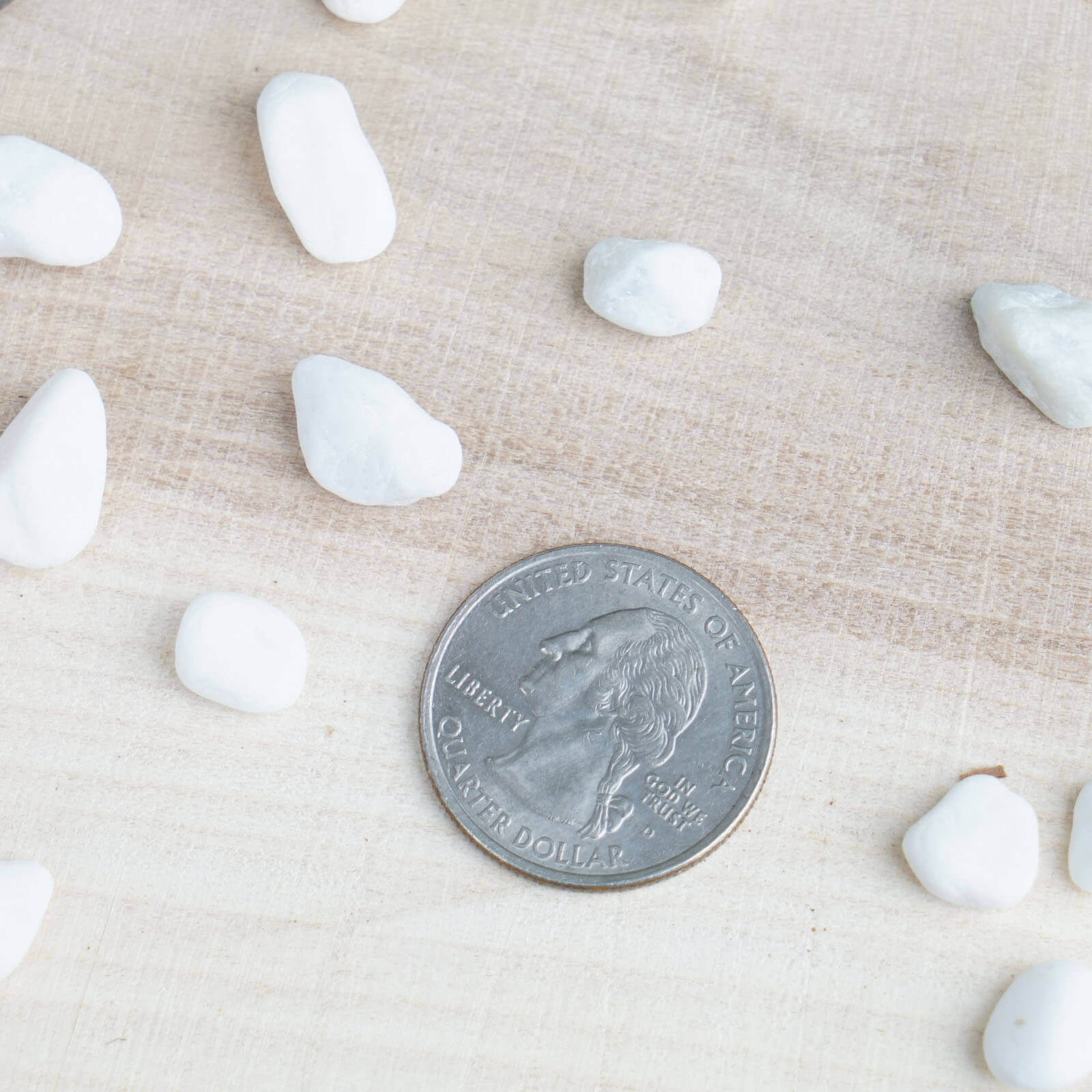 2Lbs White Pebble Stone Vase Fillers, Decorative Crushed Gravel