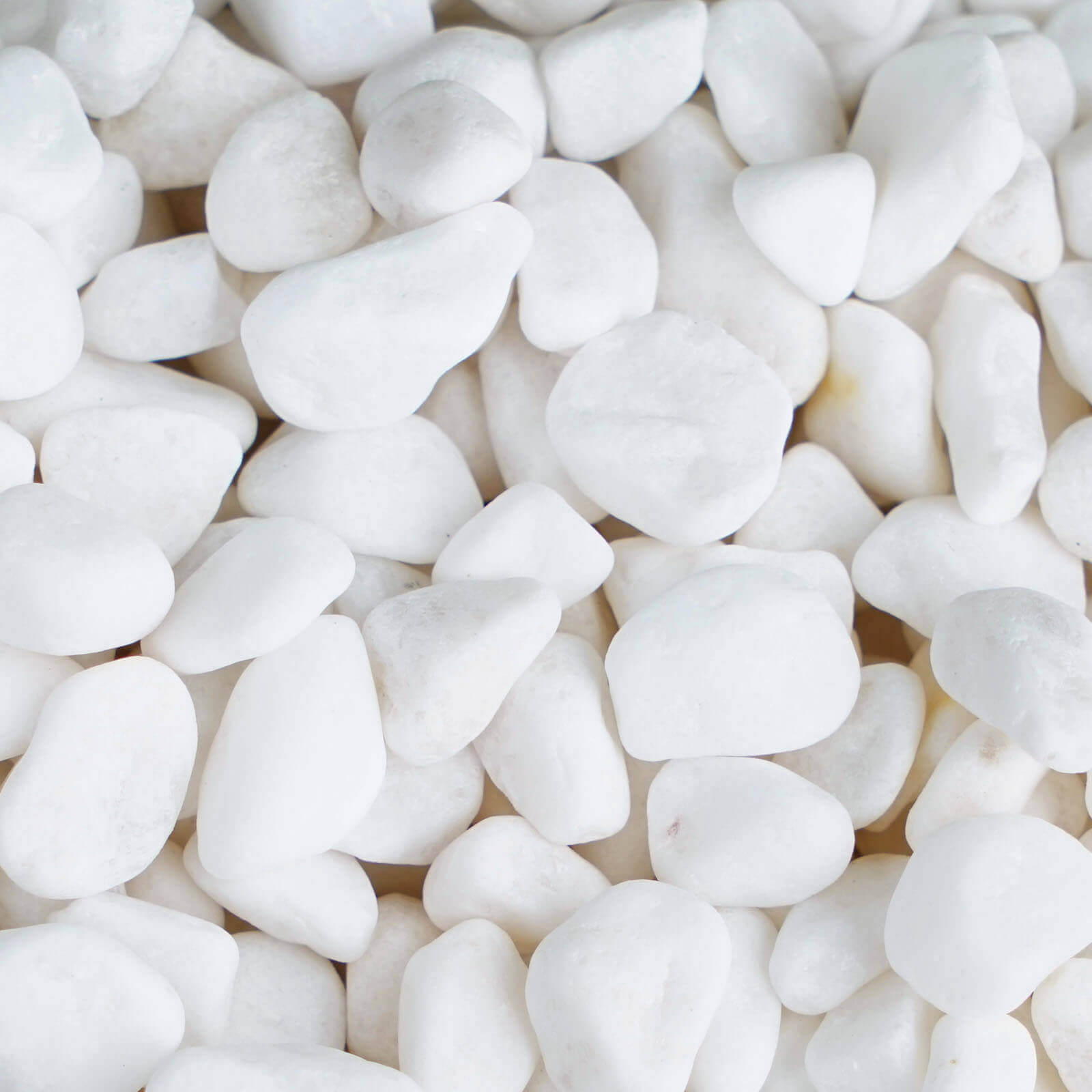 2Lbs White Pebble Stone Vase Fillers, Decorative Crushed Gravel