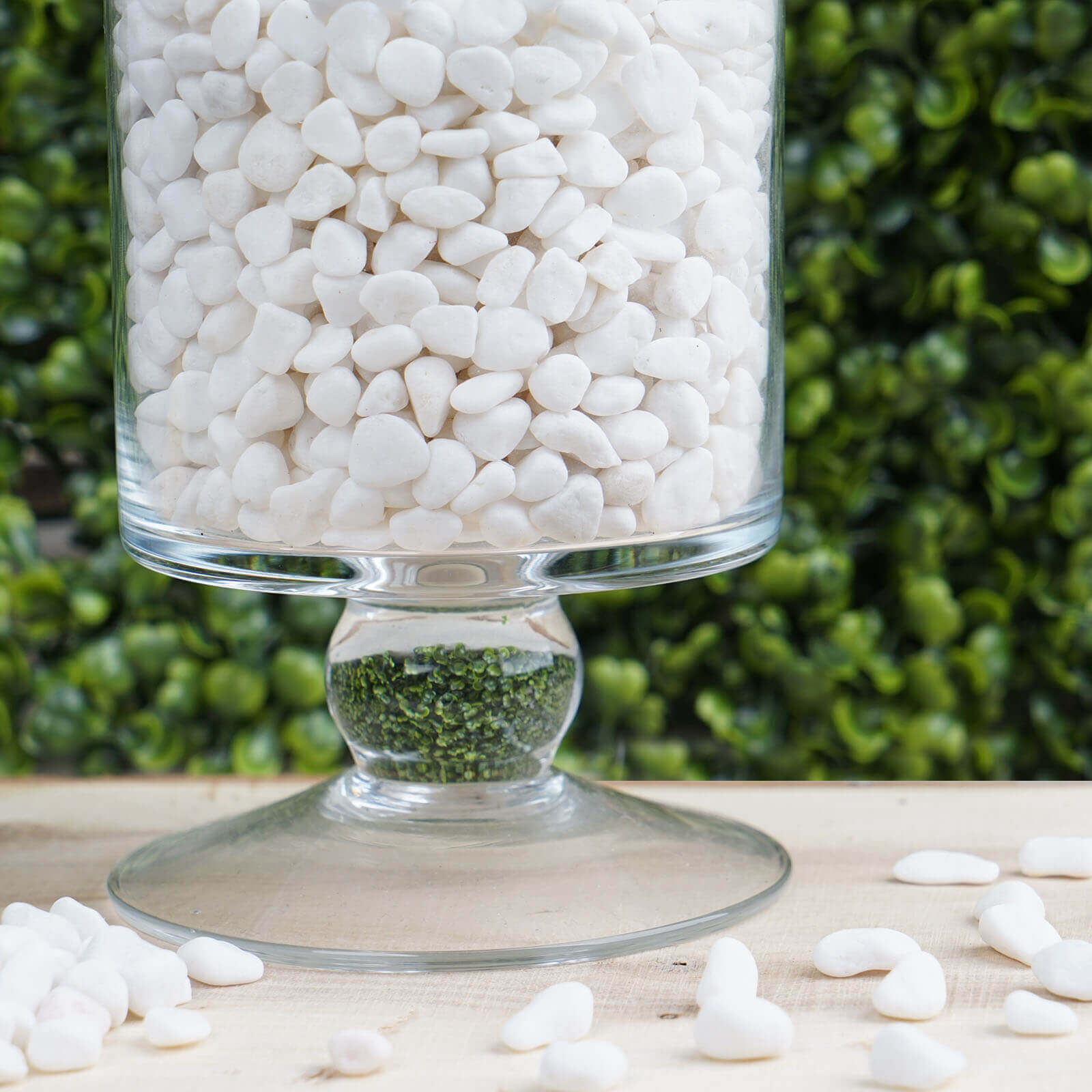 2Lbs White Pebble Stone Vase Fillers, Decorative Crushed Gravel