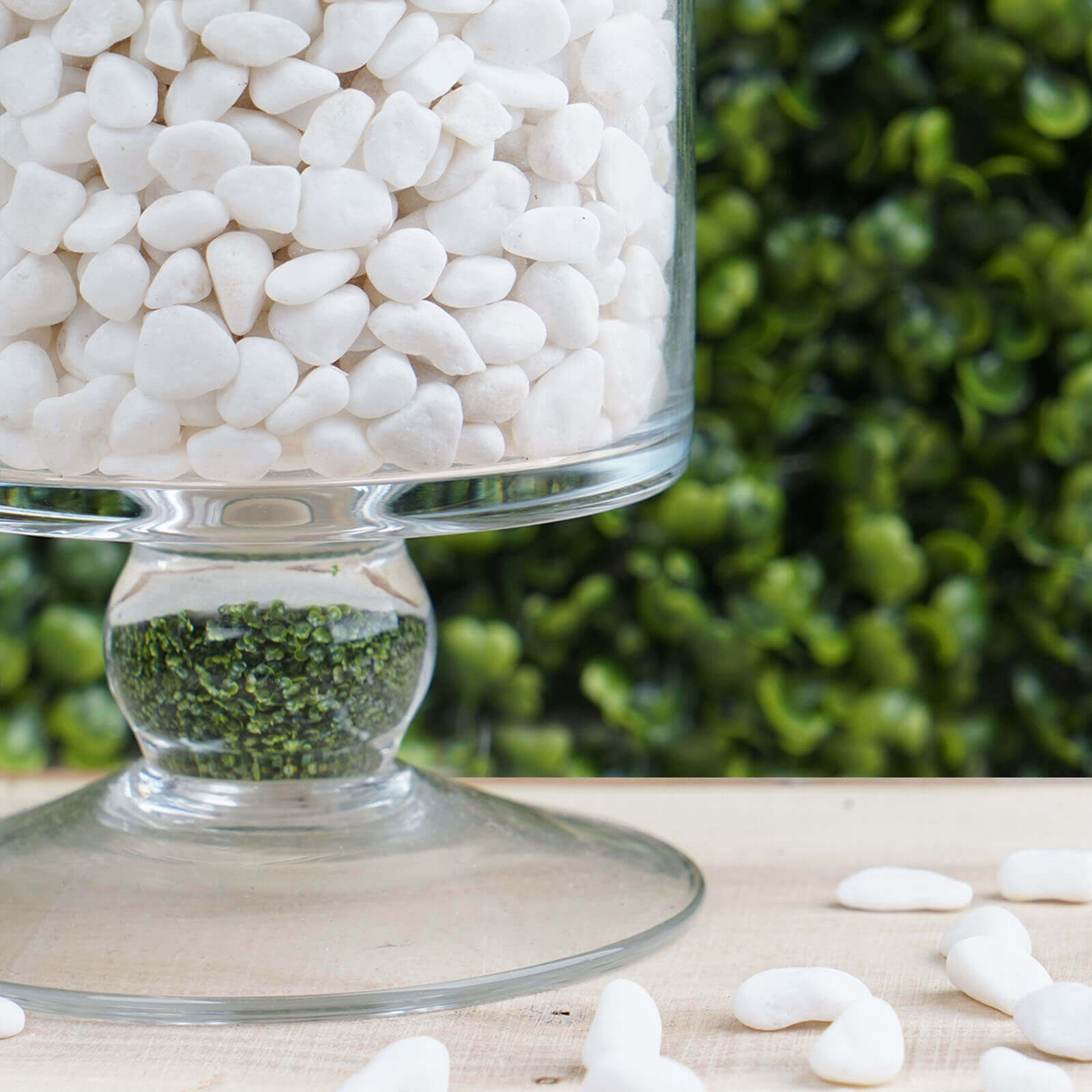 2Lbs White Pebble Stone Vase Fillers, Decorative Crushed Gravel