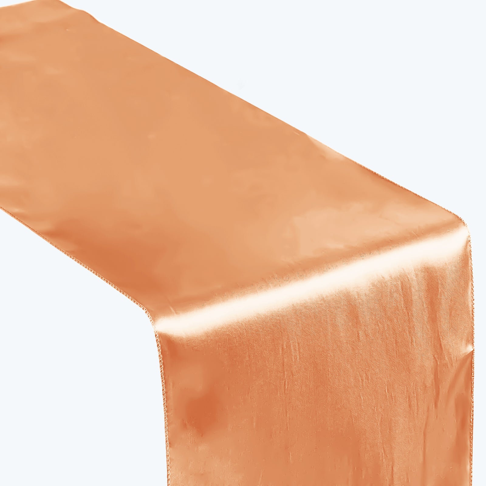 Satin 12"x108" Table Runner Peach - Stylish Table Linen