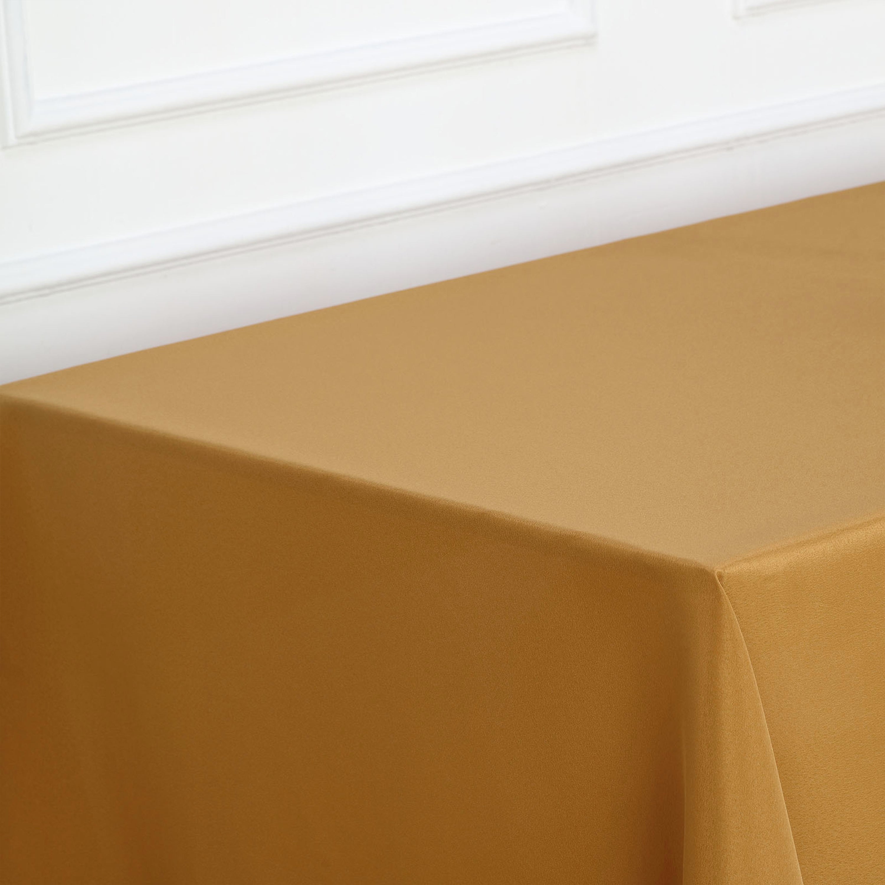 Premium Polyester 60"x126" Rectangle Tablecloth Gold - Stain-Resistant 220GSM Finish Table Cover