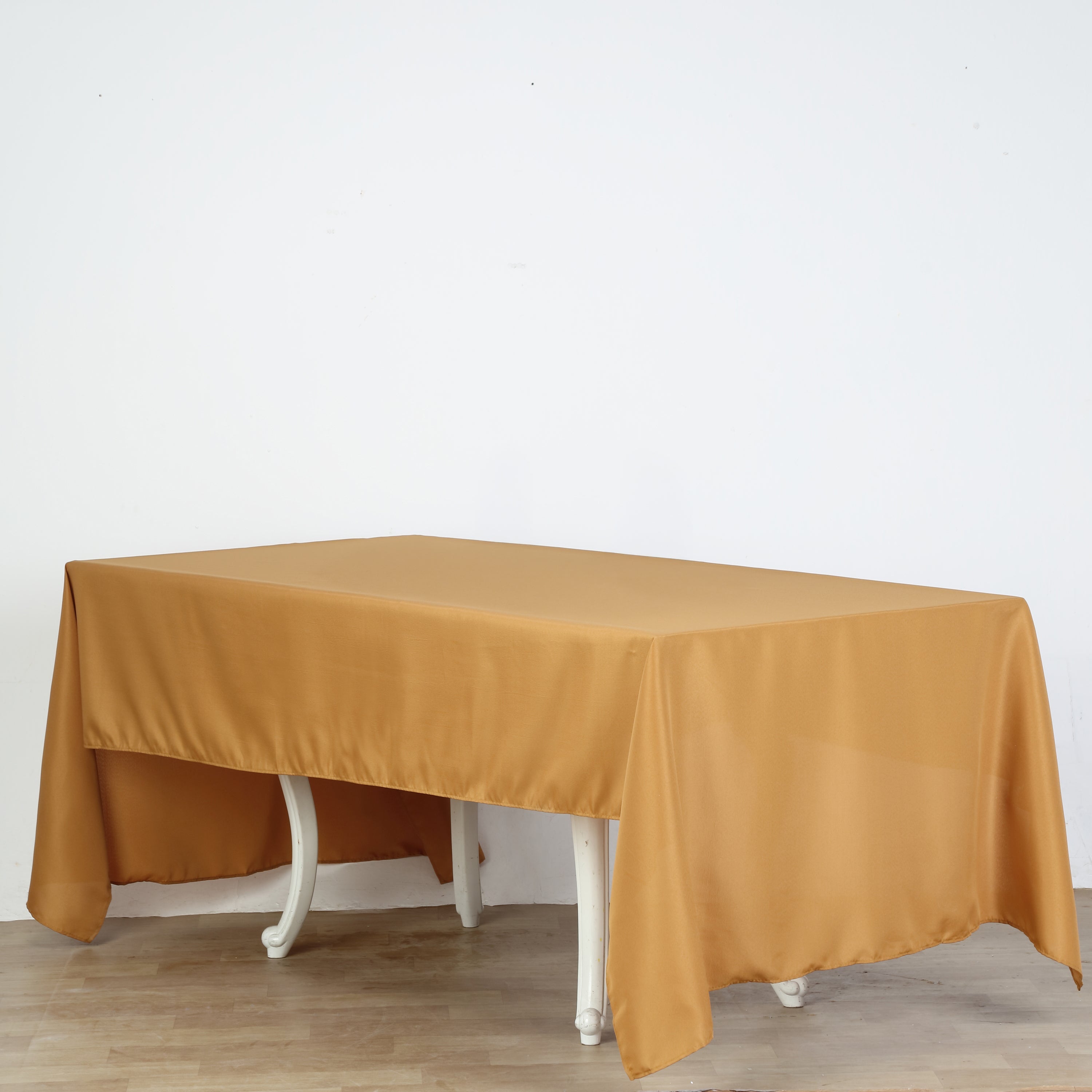 Premium Polyester 60"x126" Rectangle Tablecloth Gold - Stain-Resistant 220GSM Finish Table Cover