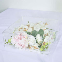 Acrylic Cake Box Stand Pedestal Riser Transparent Clear - Display for Desserts and Events 14"x14"