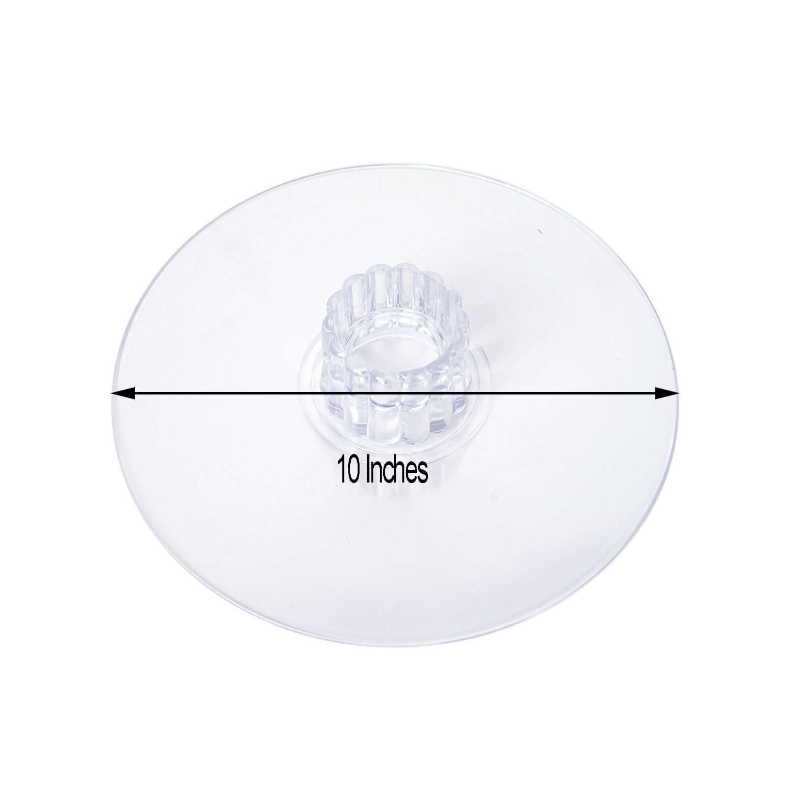 Acrylic Round DIY Cake Stand Plate Clear - Customized Tiered Dessert Display Holder for Treats Appetizers & Snacks 10"