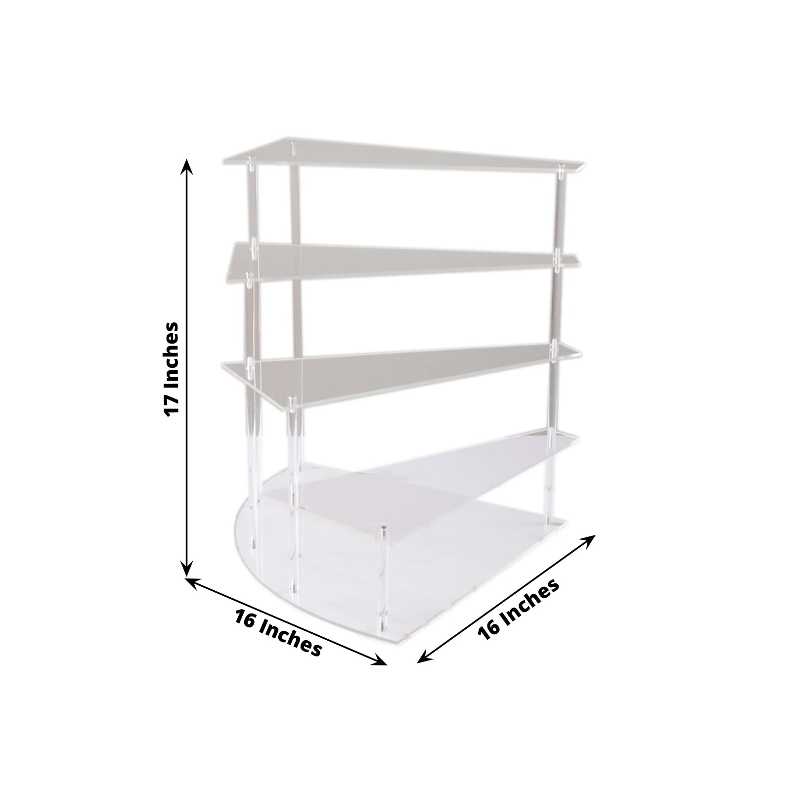 4-Tier Acrylic Cupcake Display Stand Clear Spiral Stairway Design - Stylish Reusable Multi Level Serving Tray Organizer Shelf Riser for Dessert Perfume Retail Jewelry & Collectibles 17"