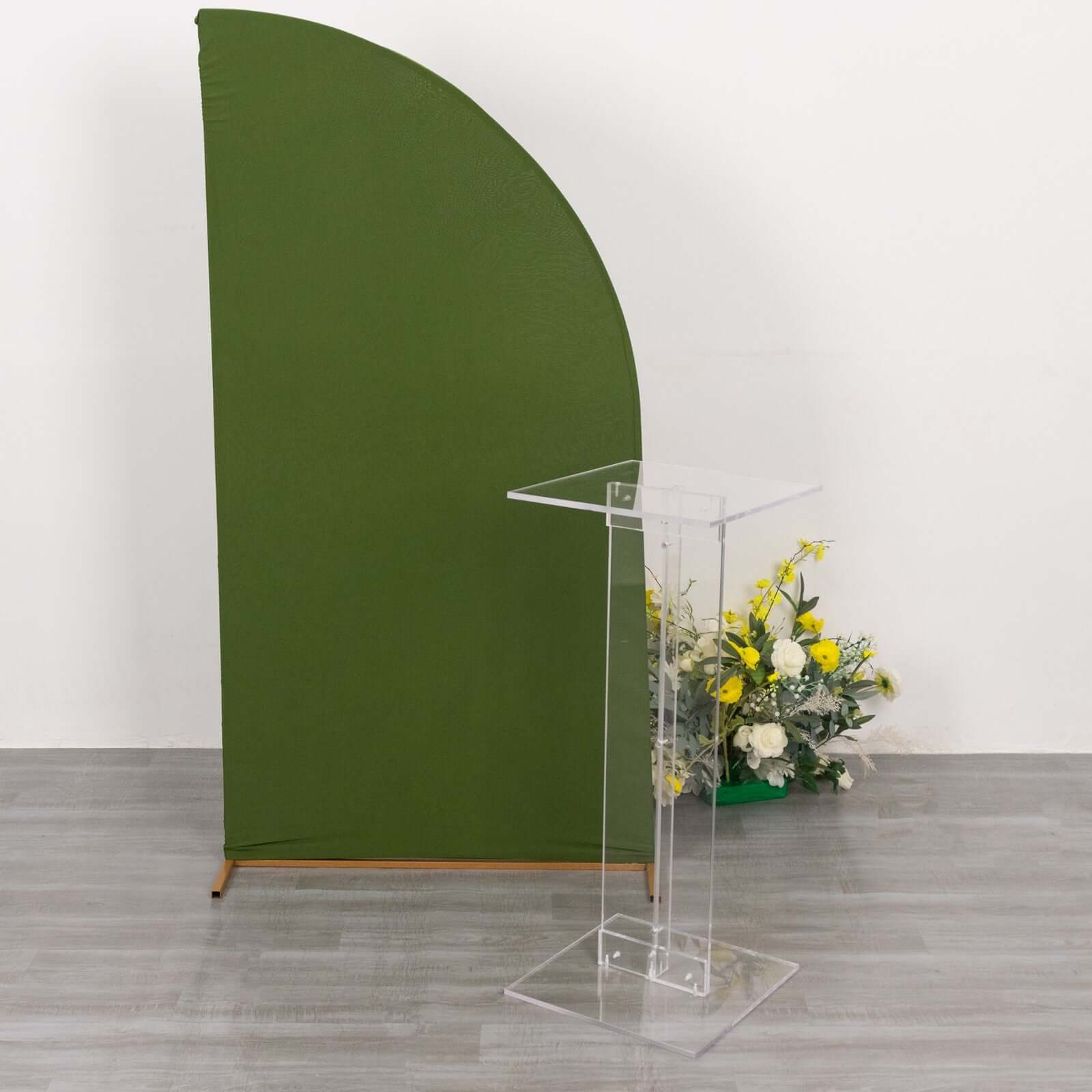 Acrylic Display Stand Flower Pedestal with Square Bases Clear - Durable 10mm Thick Table Centerpiece 32"