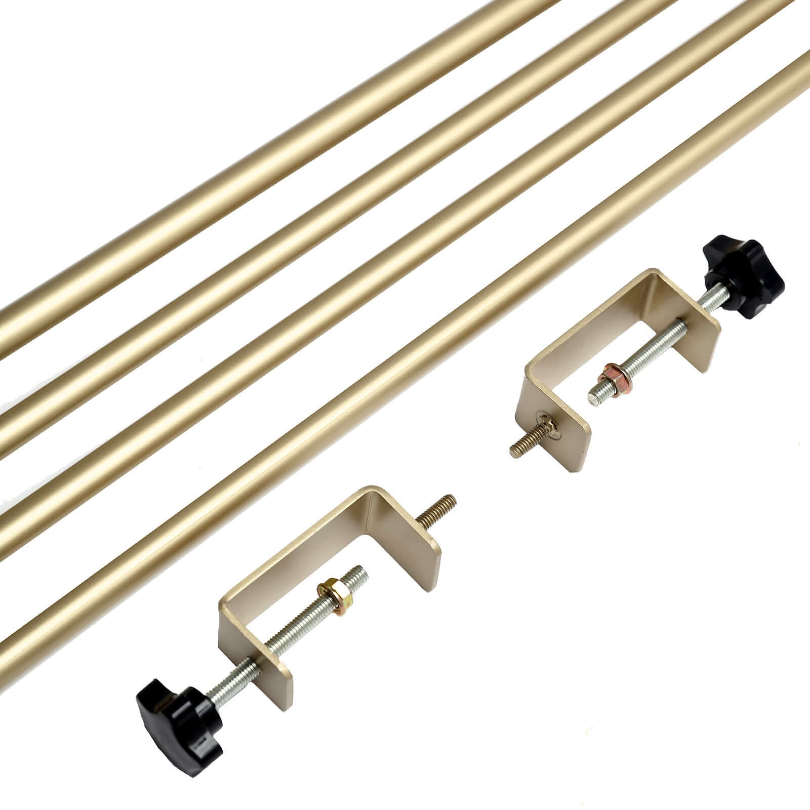 Over The Table Metal Rod Stand with Clamps Gold - Sturdy Adjustable Table Flower Arch Balloon Backdrop Frame Stand for Exquisite Event Setup & Decor 42"