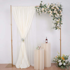 10ft Gold Metal DIY Adjustable Heavy Duty Backdrop Stand Kit, Steel Base