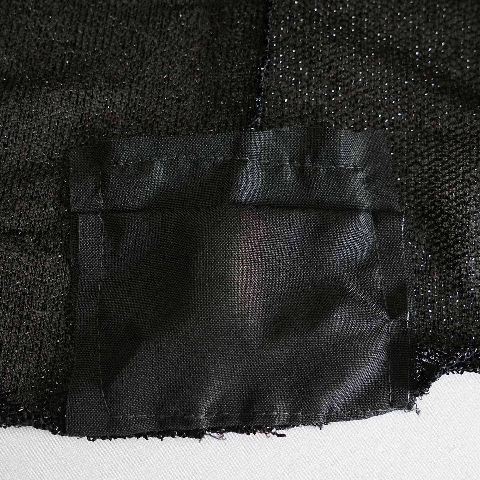 Black Metallic Shiny Glittered Spandex Cocktail Table Cover