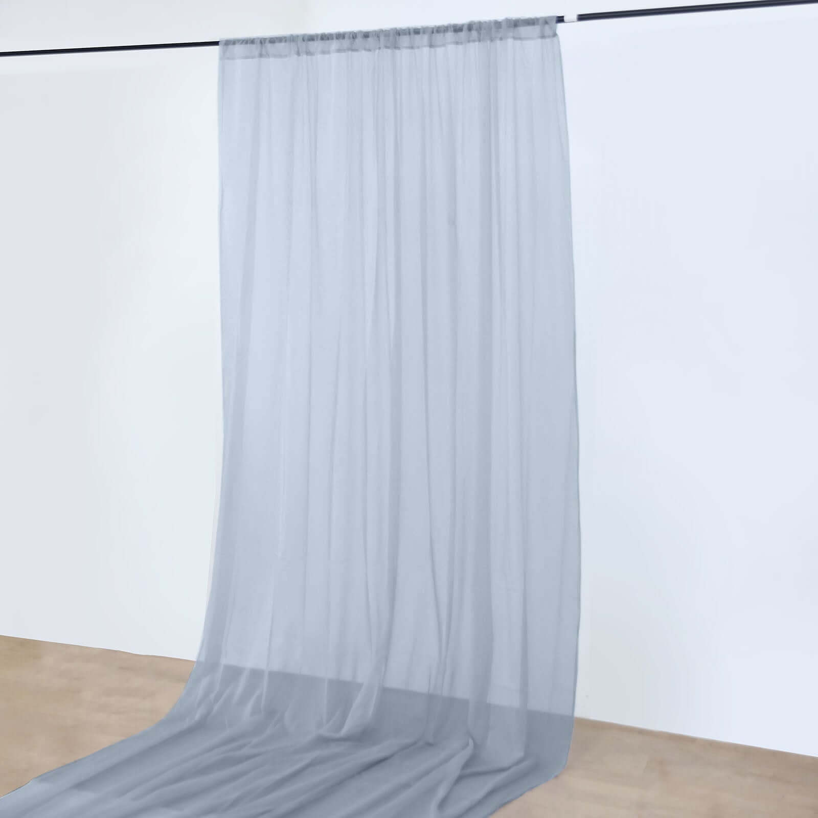 10ftx30ft Dusty Blue Sheer Ceiling Drape Curtain Panels Durable Flame Resistant Fabric