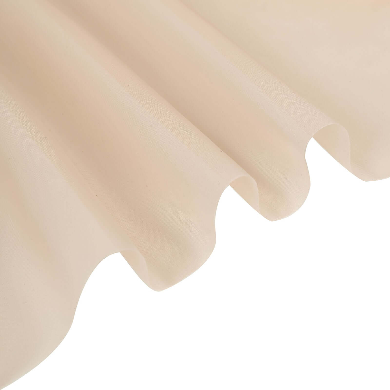 2 Pack Nude Sheer Chiffon Event Curtain Drapes, Durable Flame Resistant Premium Organza Backdrop Event Panels With Rod Pockets - 10ftx10ft