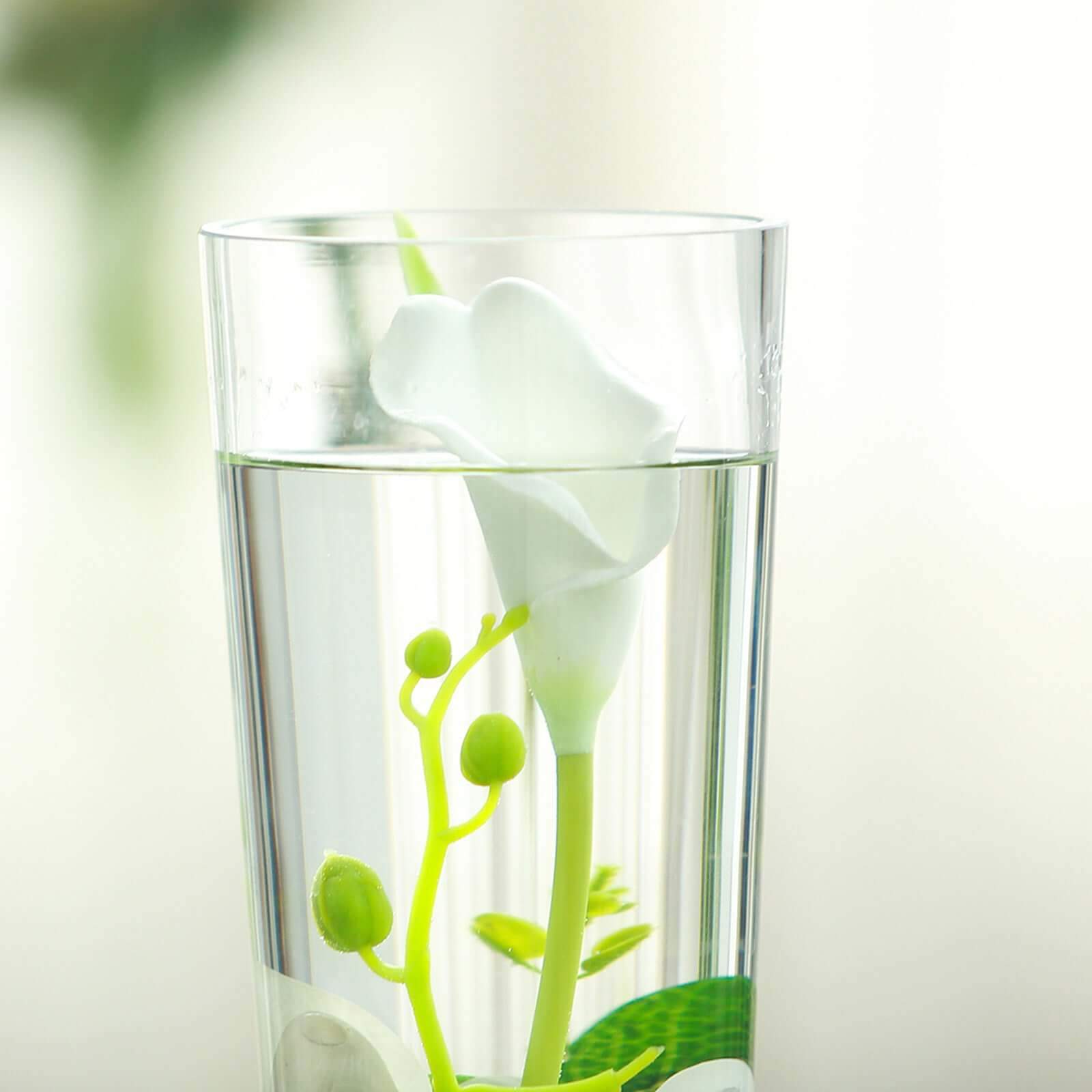 6-Pack Glass Trumpet Vases Clear - Durable Design for Chic Event Displays 24"